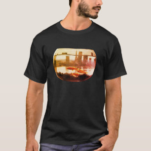 Camiseta Colores de ambiente retro de la ciudad en un tazón