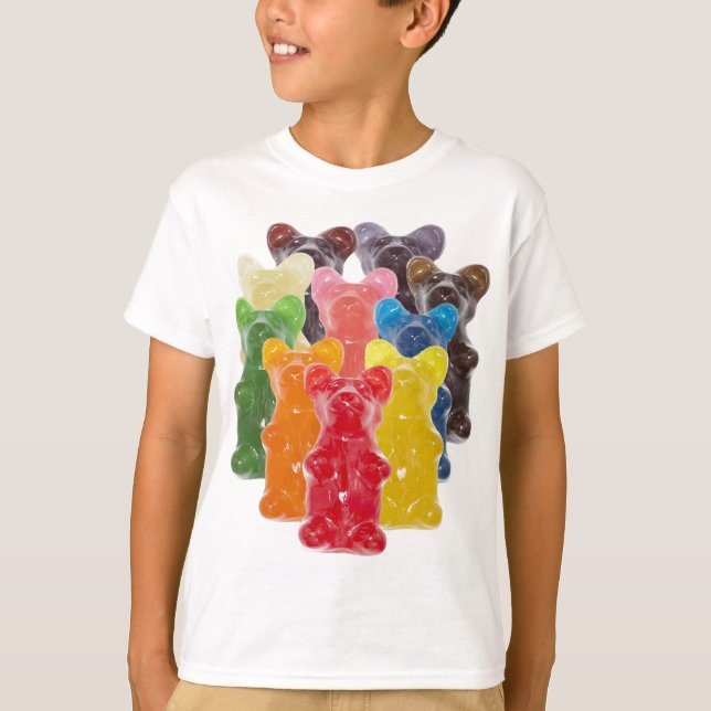 Camiseta colores de arcoiris amante de los dulces oso (Anverso)