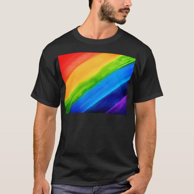 Camiseta Colores de arcoiris de color acuático (Anverso)