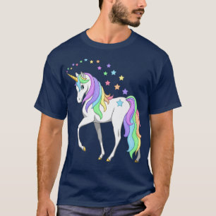 Camiseta Colores de arcoiris pasteles de unicornio