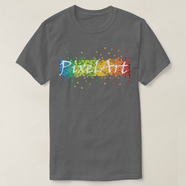 Camiseta Colores de arte de píxeles (Diseño del anverso)