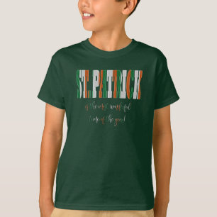 Camiseta Colores de bandera irlandesa en texto St. Patrick