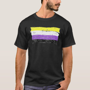Camiseta Colores de bandera no binaria Orgullo Géneer Terce