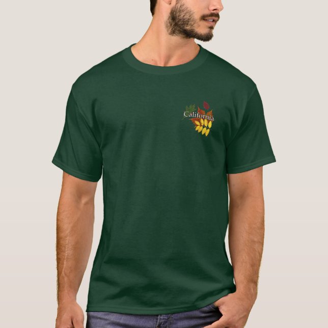 CAMISETA COLORES DE CAÍDA DE CALIFORNIA (Anverso)