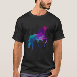 Camiseta Colores De Cielo Galaxy Unicornio De Arena Azul Y