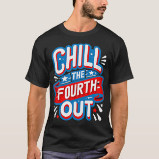 Camiseta colores de comodidad gráficos divertidos 4 de juli