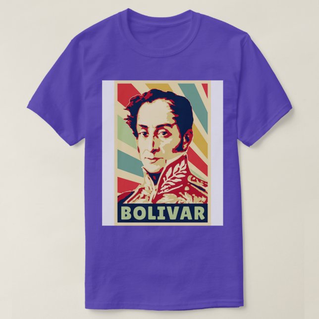Camiseta Colores de época de Simon Bolivar (Diseño del anverso)