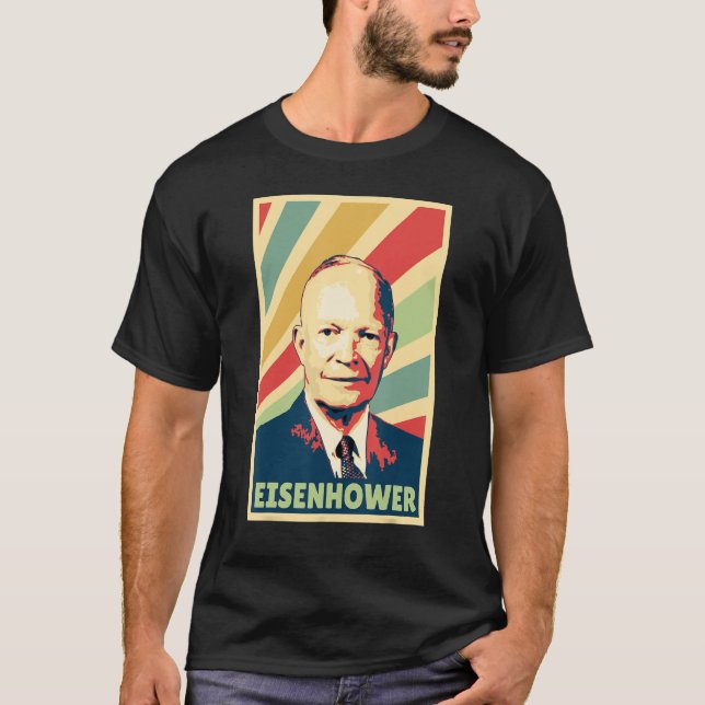 Camiseta Colores de época Dwight D Eisenhower (Anverso)