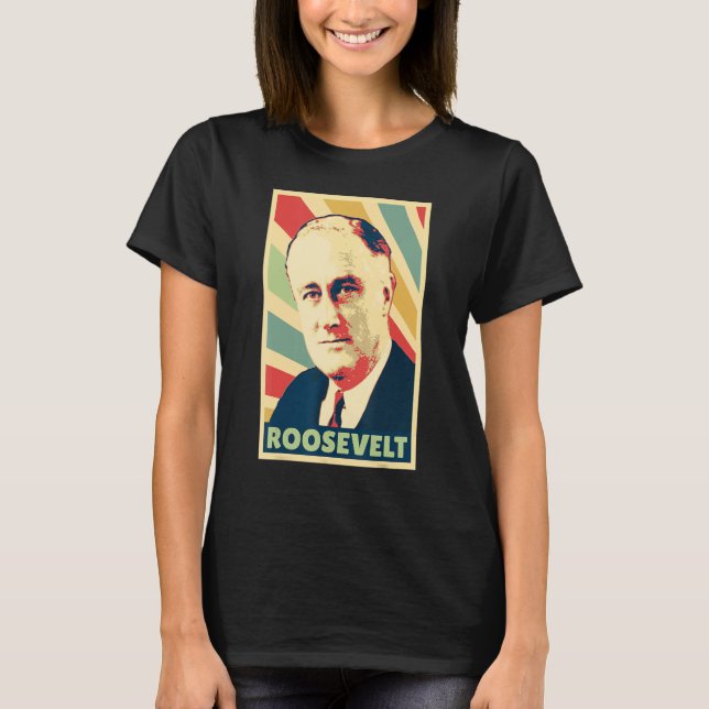 Camiseta Colores de época Franklin D Roosevelt (Anverso)