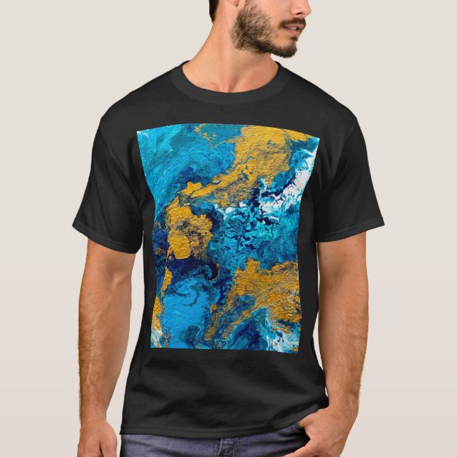 Camiseta Colores de fantasía: fondo artístico abstracto. (Anverso)
