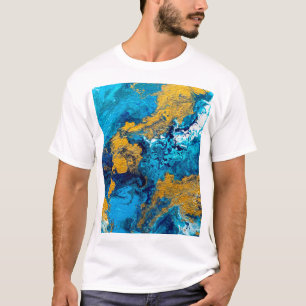 Camiseta Colores de fantasía: fondo artístico abstracto.
