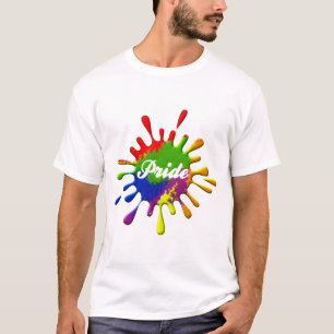 Camiseta Colores de la bandera arcoiris del orgullo gay sal