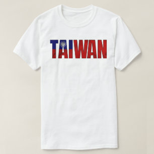 Camiseta Colores de la bandera azul blanca y roja de Taiwán