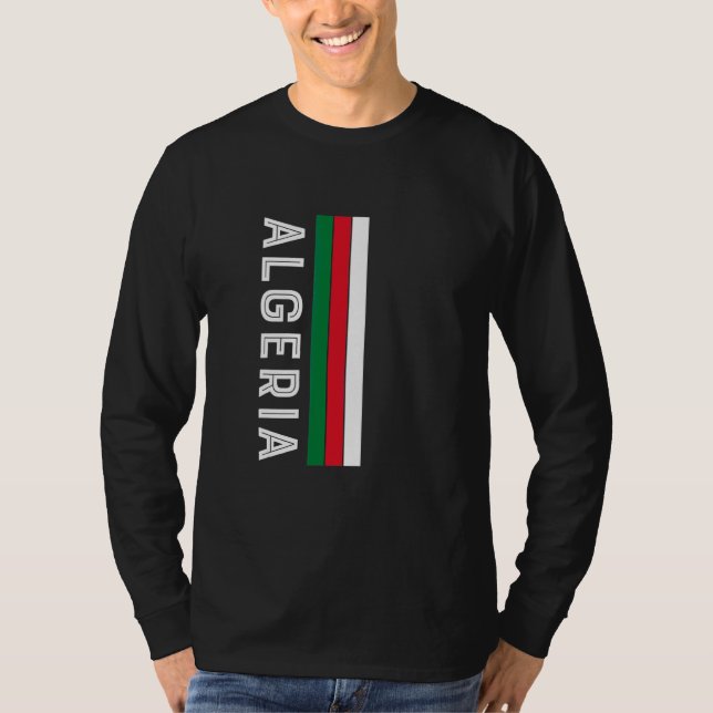 Camiseta Colores de la bandera de Argelia (Anverso)