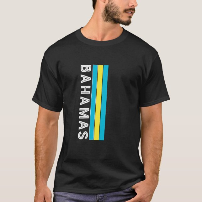 Camiseta Colores de la bandera de Bahamas (Anverso)