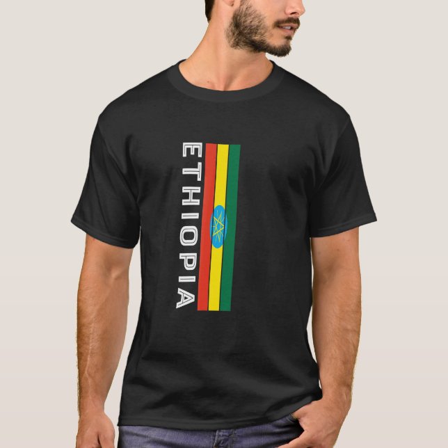 Camiseta Colores de la bandera de Etiopía (Anverso)