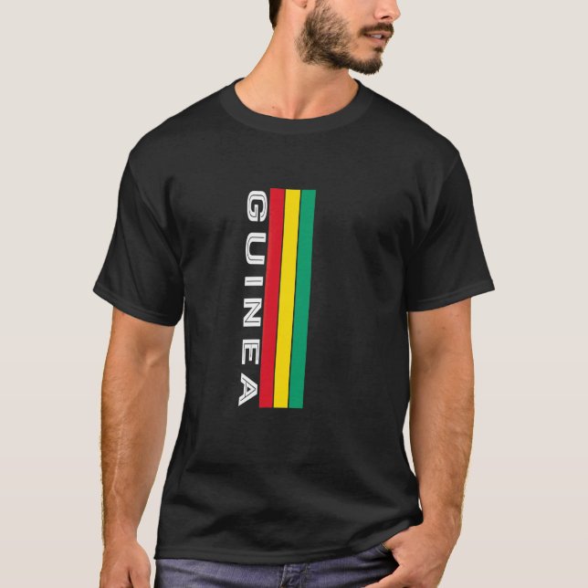 Camiseta Colores de la bandera de Guinea (Anverso)
