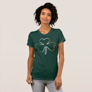 Camiseta Colores de la bandera irlandesa Shamrock Clover St