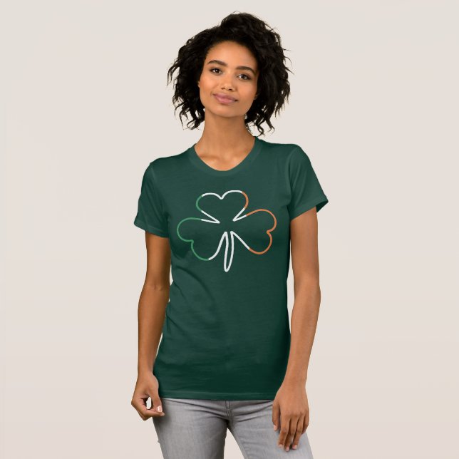 Camiseta Colores de la bandera irlandesa Shamrock Clover St (Anverso completo)