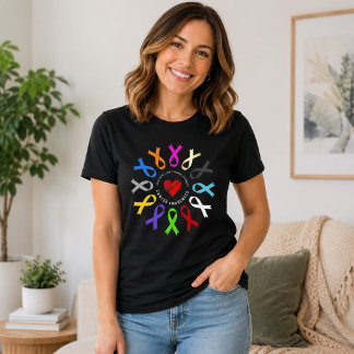 Camiseta Colores de la cinta de concienciación sobre el cán