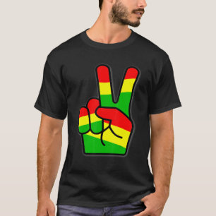 Camiseta Colores de la Victoria del Arte Reggae Rasta Para