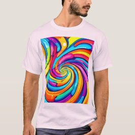 Camiseta Colores de natación, espiral psicodélica, caos col