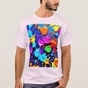 Camiseta Colores de neón explosivos en arte abstracto