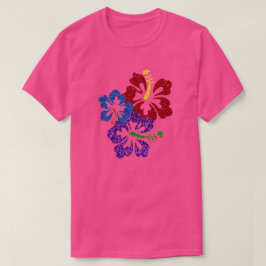 Camiseta Colores de orgullo de Purpurina LGBT Hibiscus