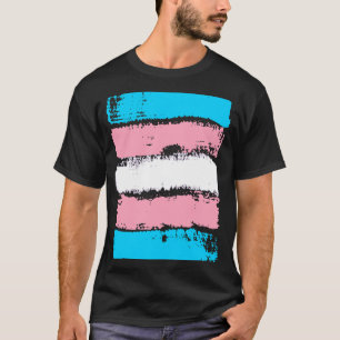 Camiseta Colores de orgullo transgénero LGBTQ+ Rayas de pin