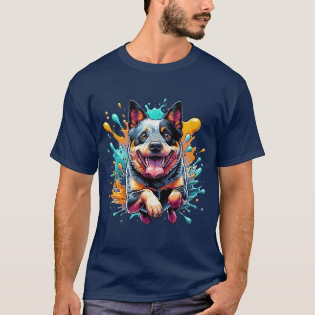 Camiseta Colores de perras ganaderas australianas (Anverso)