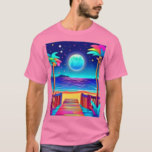 Camiseta Colores de playa iluminados por luna