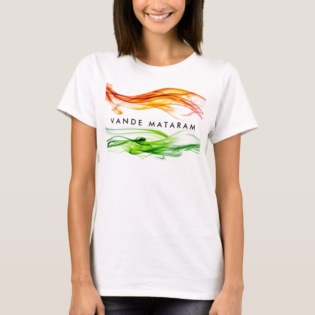 Camiseta Colores de Vande Mataram de la India (Anverso)