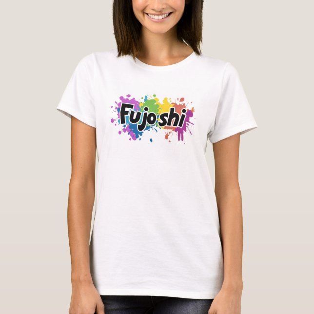 Camiseta Colores del arcoiris Fujoshi Slogan (Anverso)