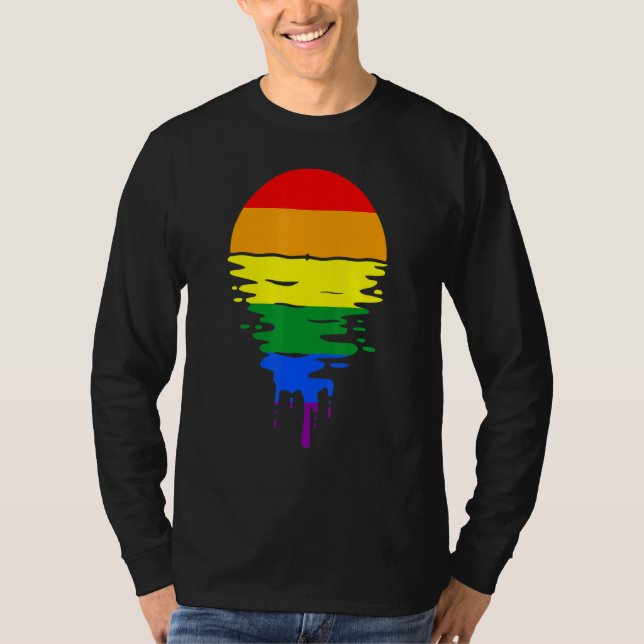 Camiseta Colores del orgullo arcoiris Sunset (Anverso)