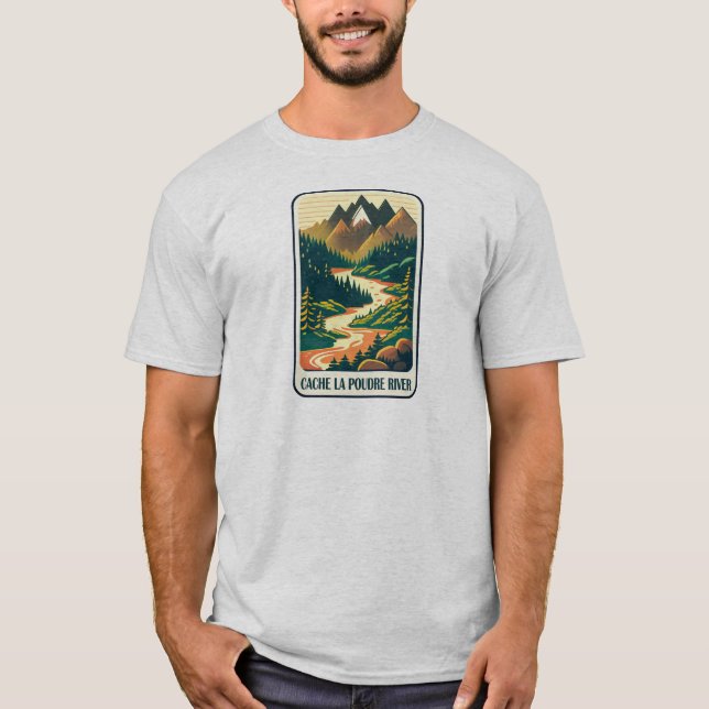 Camiseta Colores del río Cache la Poudre (Anverso)