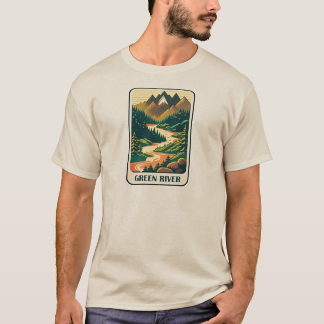 Camiseta Colores del río Green Utah (Anverso)