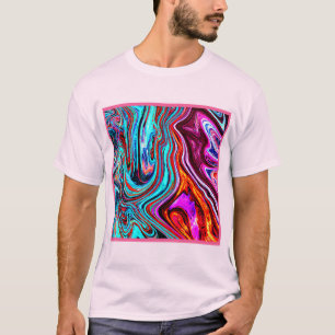 Camiseta Colores dinámicos vibrantes patrón abstracto