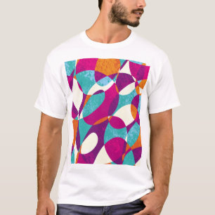 Camiseta Colores diversos, colección de patrones vintage.