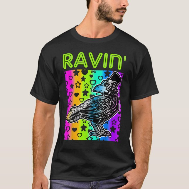 Camiseta Colores Fiesta Rave Ravin Raven (Anverso)