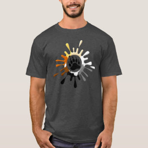 Camiseta Colores increíbles de orgullo de oso Splash y pata