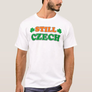 Camiseta Colores irlandeses aún checos y Shamrock