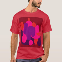 Camiseta Colores mixtos tinto púrpura de vino tinto globos