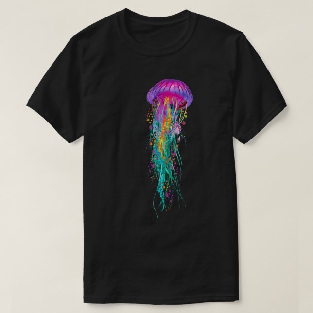Camiseta Colores morados de la medusa (Diseño del anverso)