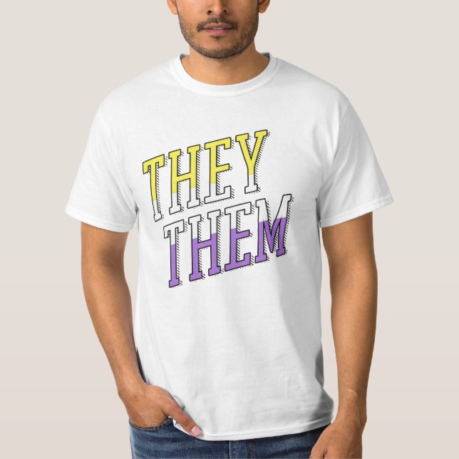 Camiseta Colores No Binarios Ellos Ellas (Anverso)