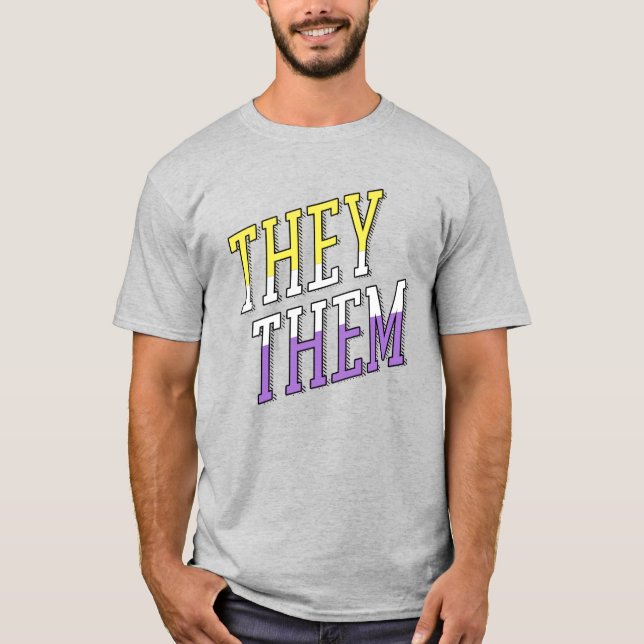 Camiseta Colores No Binarios Ellos Ellas (Anverso)