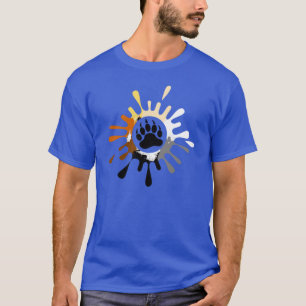 Camiseta Colores Orgullo Oso Salpicadura de Pata de Oso