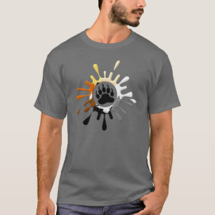 Camiseta Colores Orgullo Oso Salpicar Pata de Oso
