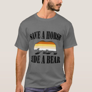 Camiseta Colores Orgullo Oso Salva Un Caballo Monta Un Oso