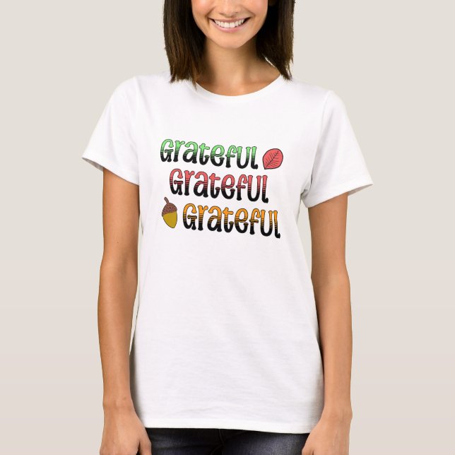 Camiseta Colores otoñales | Agradecimiento (Anverso)