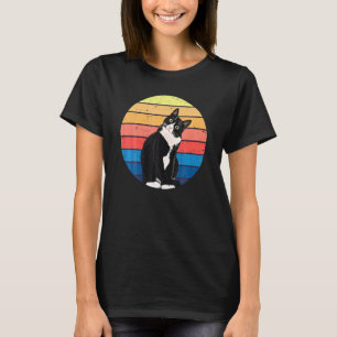 Camiseta Colores Retro De Gatos De Tuxedo Para Los Amantes 